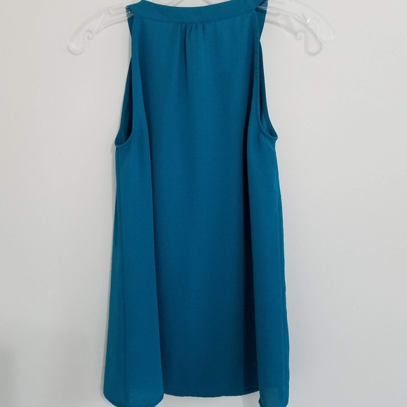 Banana Republic Teal Blouse with Front Pleating - Picture 4 of 4